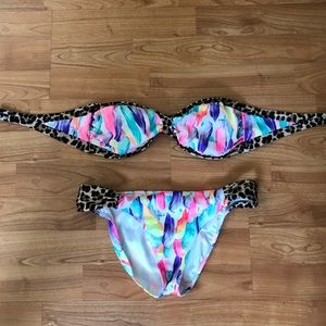 VS PINK bandeau feather bikini 👙
